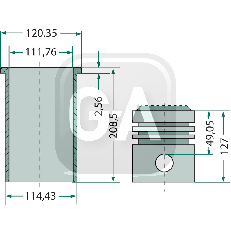 Kit cylindree Fordson Ford